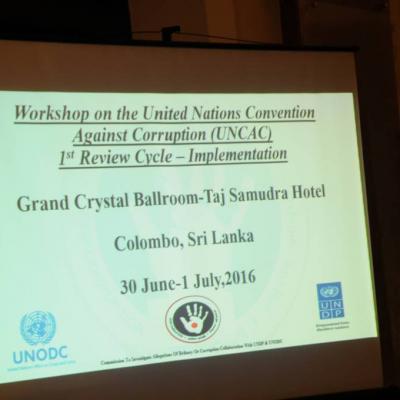 Workshop on the United Nations Convention Against Corruption (UNCAC) - 2016