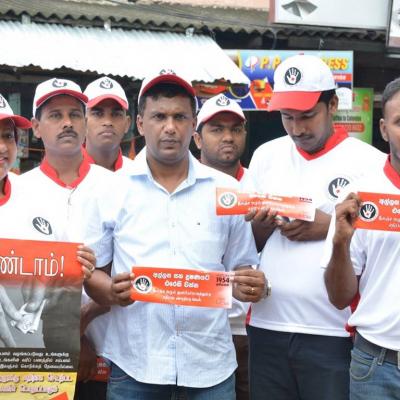 Anti Corruption Day Sticker Campaign 2015 Jaffna 15