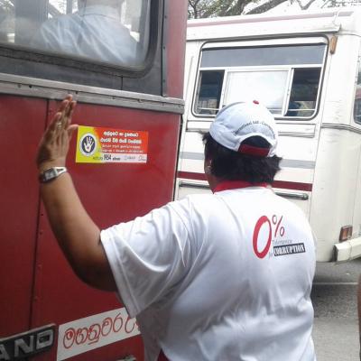 Anti Corruption Day Sticker Campaign 2015 Kandy