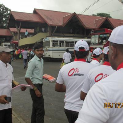 Anti Corruption Day Sticker Campaign Badulla 8